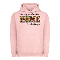 Pigment Salmon there's no place like home for holidays Urban Hoodie - RanaPortraitStore