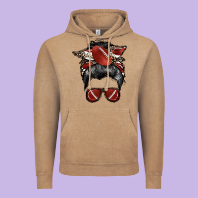Football Mom Vintage Hoodie Designed By Racoondesign