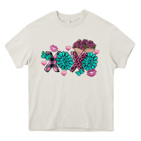 Cream Xoxo Valentine's Day turquoise gemstone Heavy Core Tee - FaDigitalArtStudio