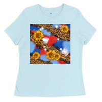 Baby Blue western 4th of july seamless pattern Ladies Tee - BundleAndBundleShop