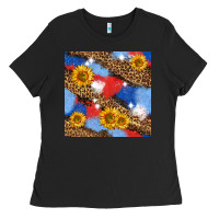 Black western 4th of july seamless pattern Ladies Tee - BundleAndBundleShop
