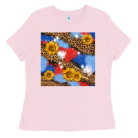 Bubblegum Pink western 4th of july seamless pattern Ladies Tee - BundleAndBundleShop