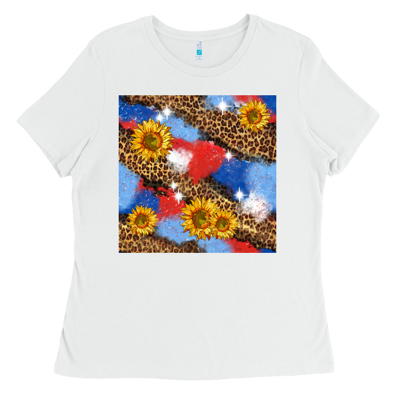 Western 4th Of July Seamless Pattern Ladies Tee by BundleAndBundleShop | Teevron