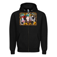 Black western sunflower heifers Zipper Hoodie - Jasminsmagicworld