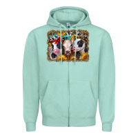 Seafoam western sunflower heifers Zipper Hoodie - Jasminsmagicworld