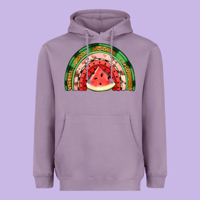 Watermelon Rainbow Heavyweight Hoodie Designed By Jasminsmagicworld