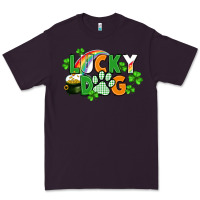Plum lucky dog St. Patricks Day Premium Tee - FaDigitalArtStudio