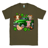 Army Green St. Patrick's farm animal truck Classic Tee - OliviaCreatesArt