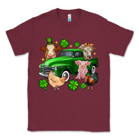 Burgundy St. Patrick's farm animal truck Classic Tee - OliviaCreatesArt