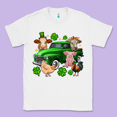 St. Patrick's Farm Animal Truck Classic Tee Designed By Oliviacreatesart