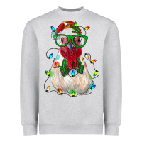 Heather Grey christmas rooster Heavyweight Sweatshirt - RanaPortraitStore