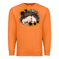 Carrot sleeping hedgehog sunflower leopard Premium Sweatshirt - Jasminsmagicworld