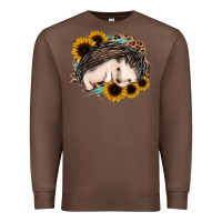 Chestnut sleeping hedgehog sunflower leopard Premium Sweatshirt - Jasminsmagicworld