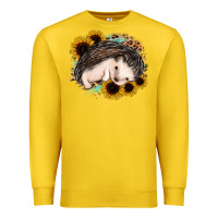 Lemon sleeping hedgehog sunflower leopard Premium Sweatshirt - Jasminsmagicworld