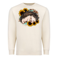 Sandshell sleeping hedgehog sunflower leopard Premium Sweatshirt - Jasminsmagicworld