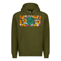 Army Green gemtone and sunflowers license plate Premium Hoodie - Artiststas