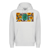 Dove Grey gemtone and sunflowers license plate Premium Hoodie - Artiststas