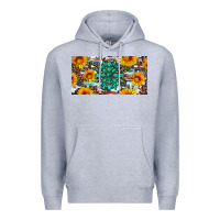 Heather Grey gemtone and sunflowers license plate Premium Hoodie - Artiststas
