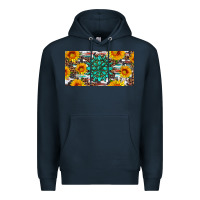 Navy gemtone and sunflowers license plate Premium Hoodie - Artiststas