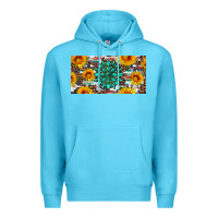 Ocean Blue gemtone and sunflowers license plate Premium Hoodie - Artiststas