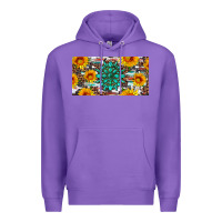 Purple gemtone and sunflowers license plate Premium Hoodie - Artiststas