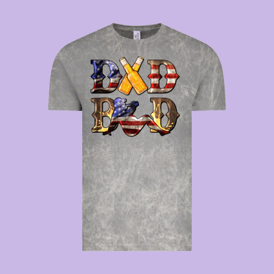 American Flag Dad Bod Vintage Tee Designed By Lillyallendesigns
