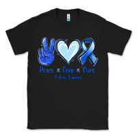 Black Peace Love Cure Colon Cancer Classic Tee - Jasminsmagicworld