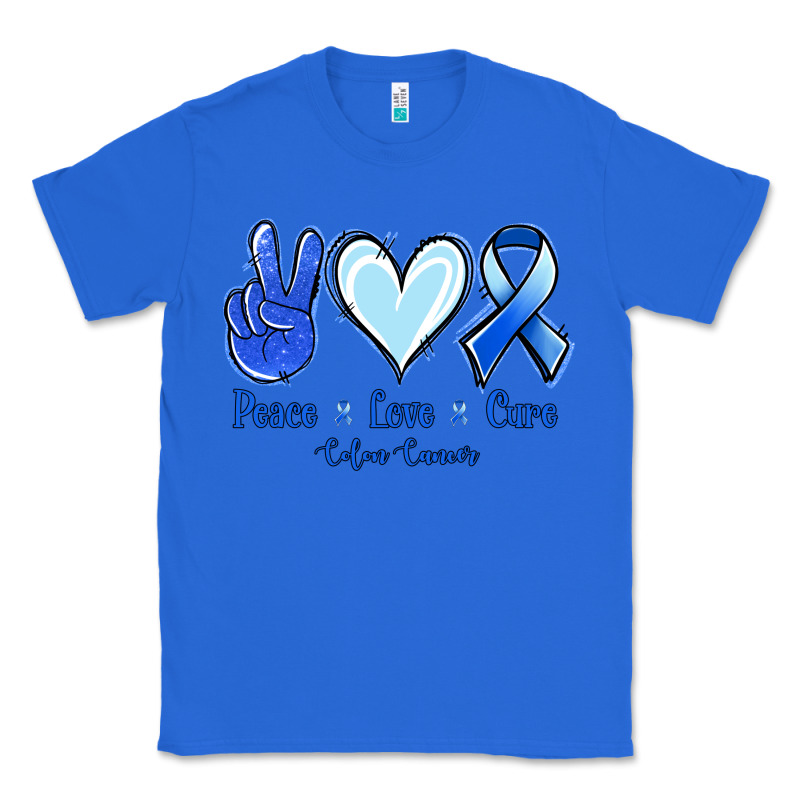 Peace Love Cure Colon Cancer Classic Tee by Jasminsmagicworld | Teevron