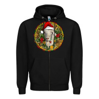 Black Christmas Goat Zipper Hoodie - RanaPortraitStore