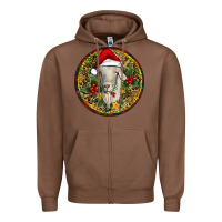 Chestnut Christmas Goat Zipper Hoodie - RanaPortraitStore