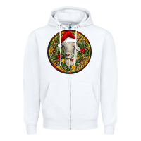 White Christmas Goat Zipper Hoodie - RanaPortraitStore