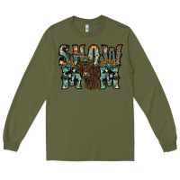 Army Green show mom highland cow Long Sleeve Tee - SublimationCraftShop