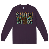 Plum show mom highland cow Long Sleeve Tee - SublimationCraftShop