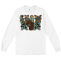 White show mom highland cow Long Sleeve Tee - SublimationCraftShop