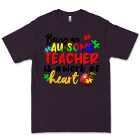 Plum being an au some teacher is a work of the heart Premium Tee - FaDigitalArtStudio