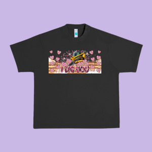 I Dig You Valentine 16oz Urban Heavy Tee Designed By Cowhidedigitalart