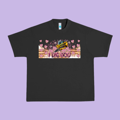 I Dig You Valentine 16oz Urban Heavy Tee Designed By Cowhidedigitalart
