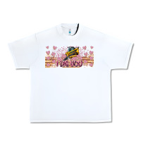 White I Dig You Valentine 16oz Urban Heavy Tee - CowhideDigitalArt