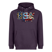 Plum usa american flag background Heavyweight Hoodie - Jasminsmagicworld