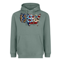 Sage usa american flag background Heavyweight Hoodie - Jasminsmagicworld