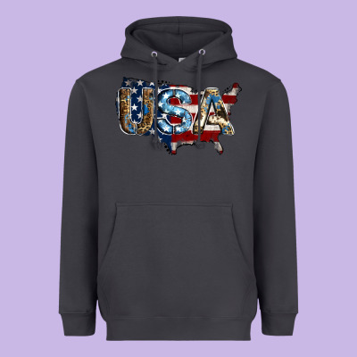 Usa American Flag Background Heavyweight Hoodie Designed By Jasminsmagicworld
