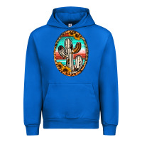 Cobalt Western Cactus Urban Hoodie - Jasminsmagicworld