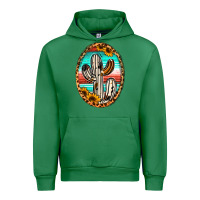 Emerald Western Cactus Urban Hoodie - Jasminsmagicworld