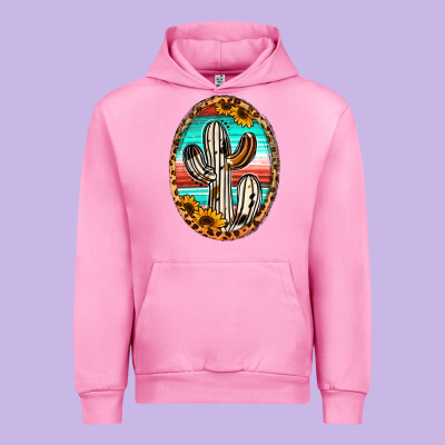 Western Cactus Urban Hoodie Designed By Jasminsmagicworld