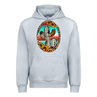 Heather Grey Western Cactus Urban Hoodie - Jasminsmagicworld