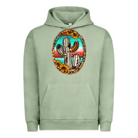 Pigment Oil Green Western Cactus Urban Hoodie - Jasminsmagicworld