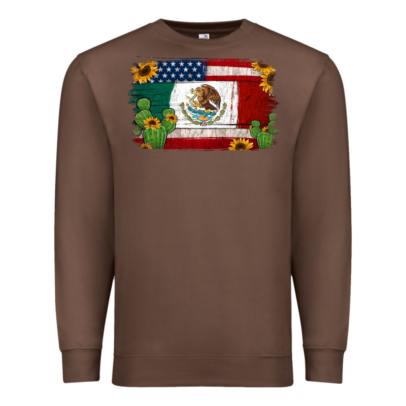 Mexican American Flag Background Premium Sweatshirt by Jasminsmagicworld | Teevron