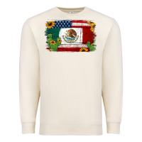 Sandshell mexican american flag background Premium Sweatshirt - Jasminsmagicworld