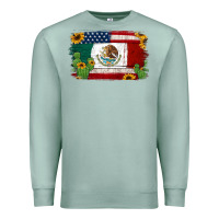 Seafoam mexican american flag background Premium Sweatshirt - Jasminsmagicworld