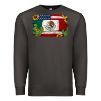 Smoke mexican american flag background Premium Sweatshirt - Jasminsmagicworld